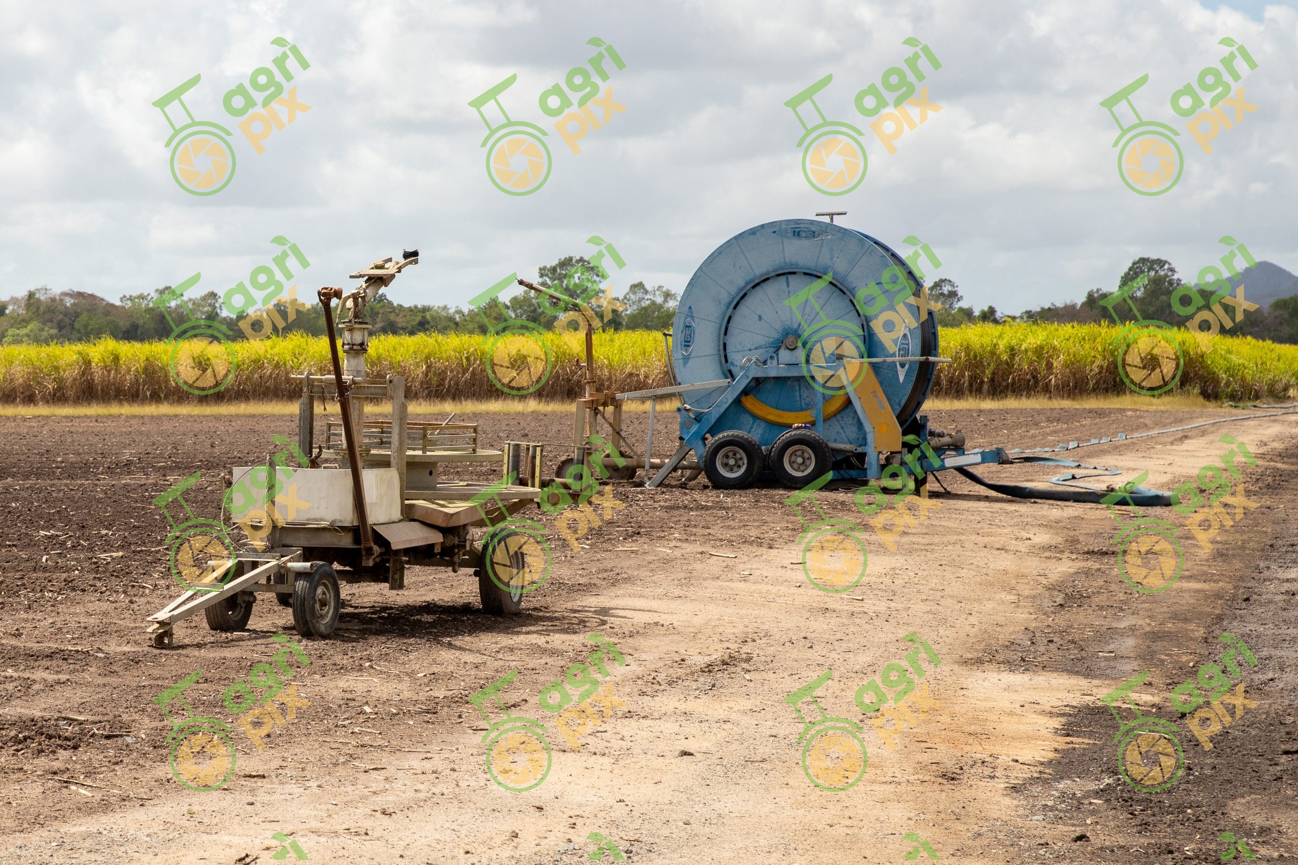 A travelling irrigation system (hard hose irrigator)