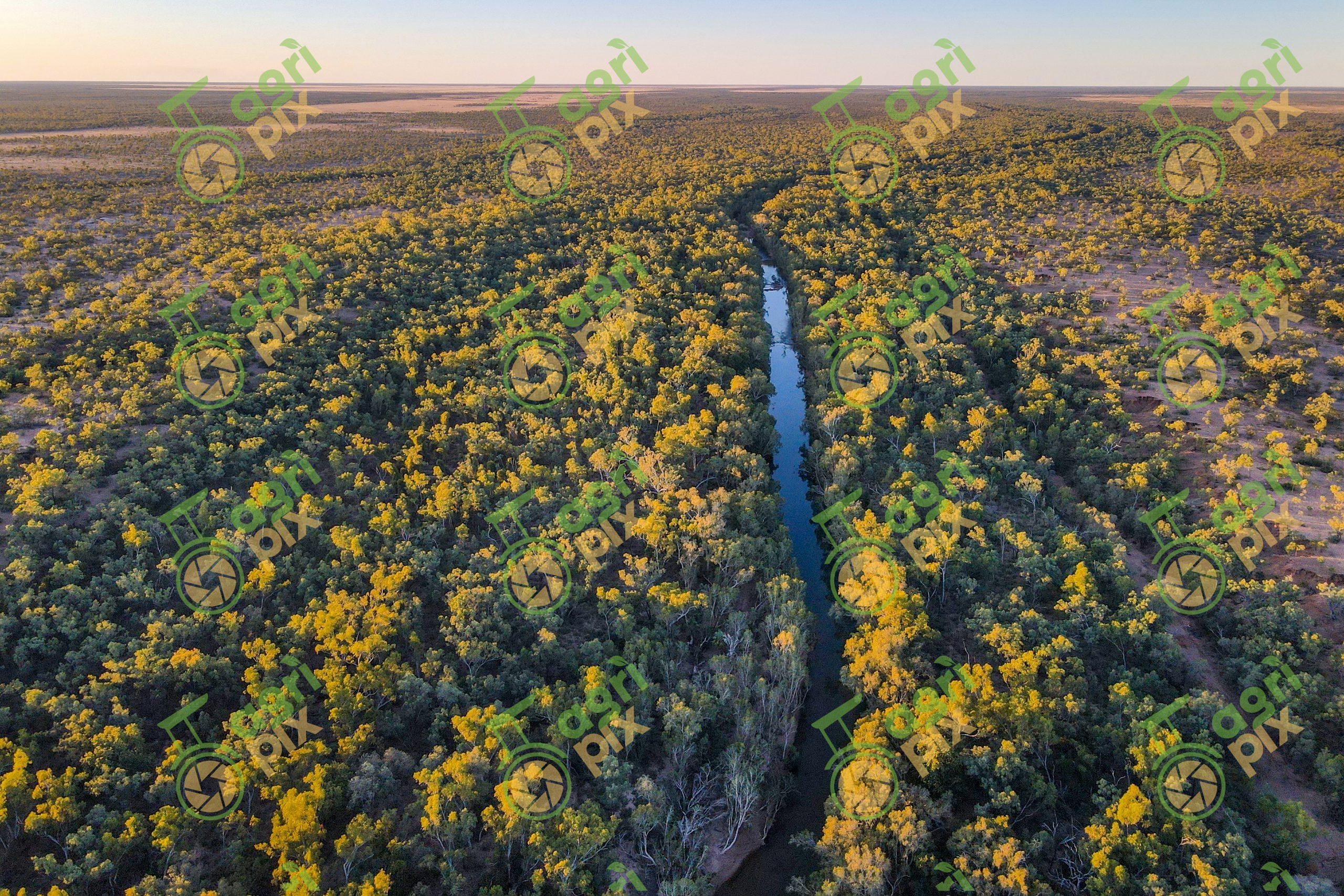 Drone View of the Gregory River Near Gregory, Queensland