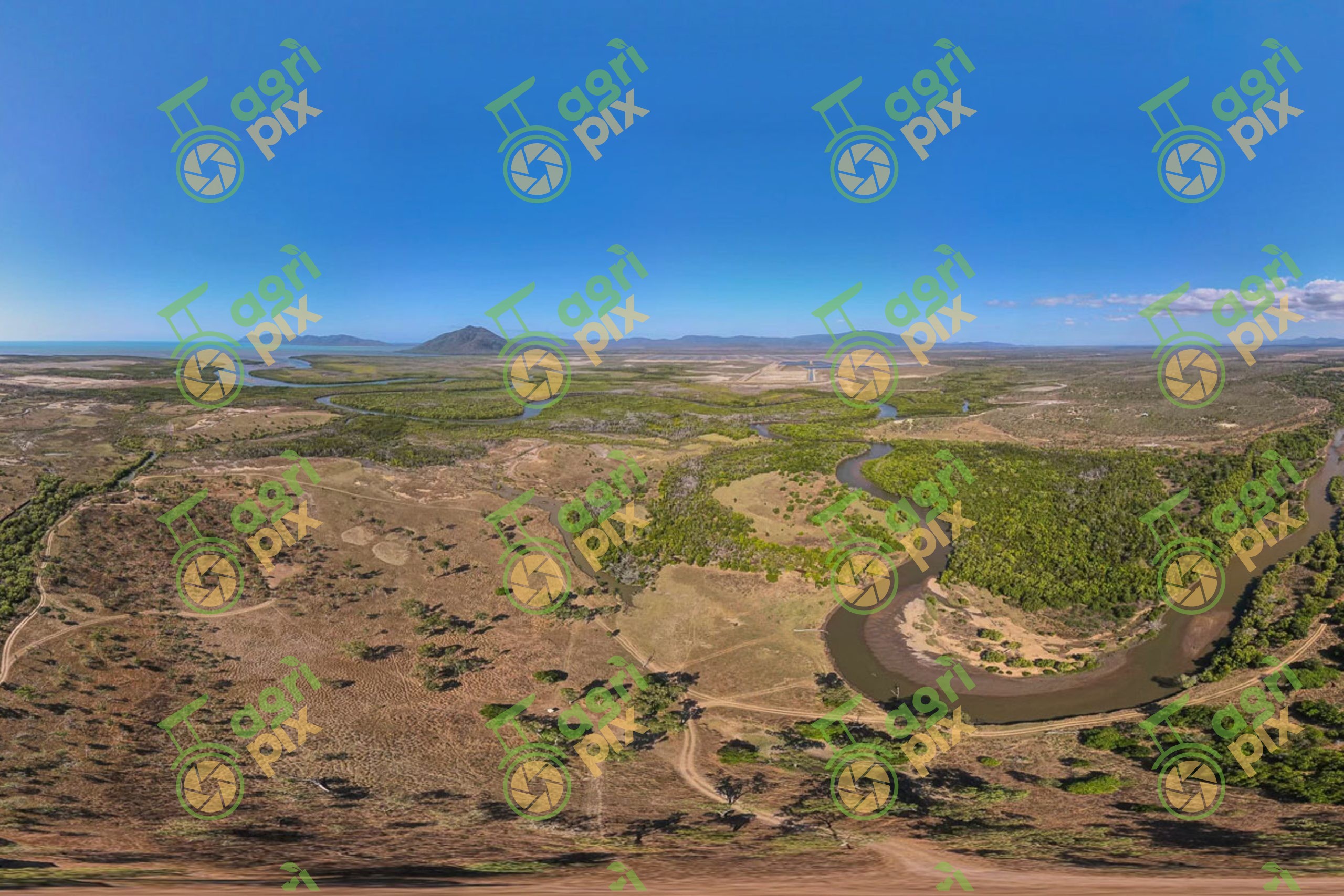 Aerial View of Ben Lomond Station and the Gregory River, Queensland