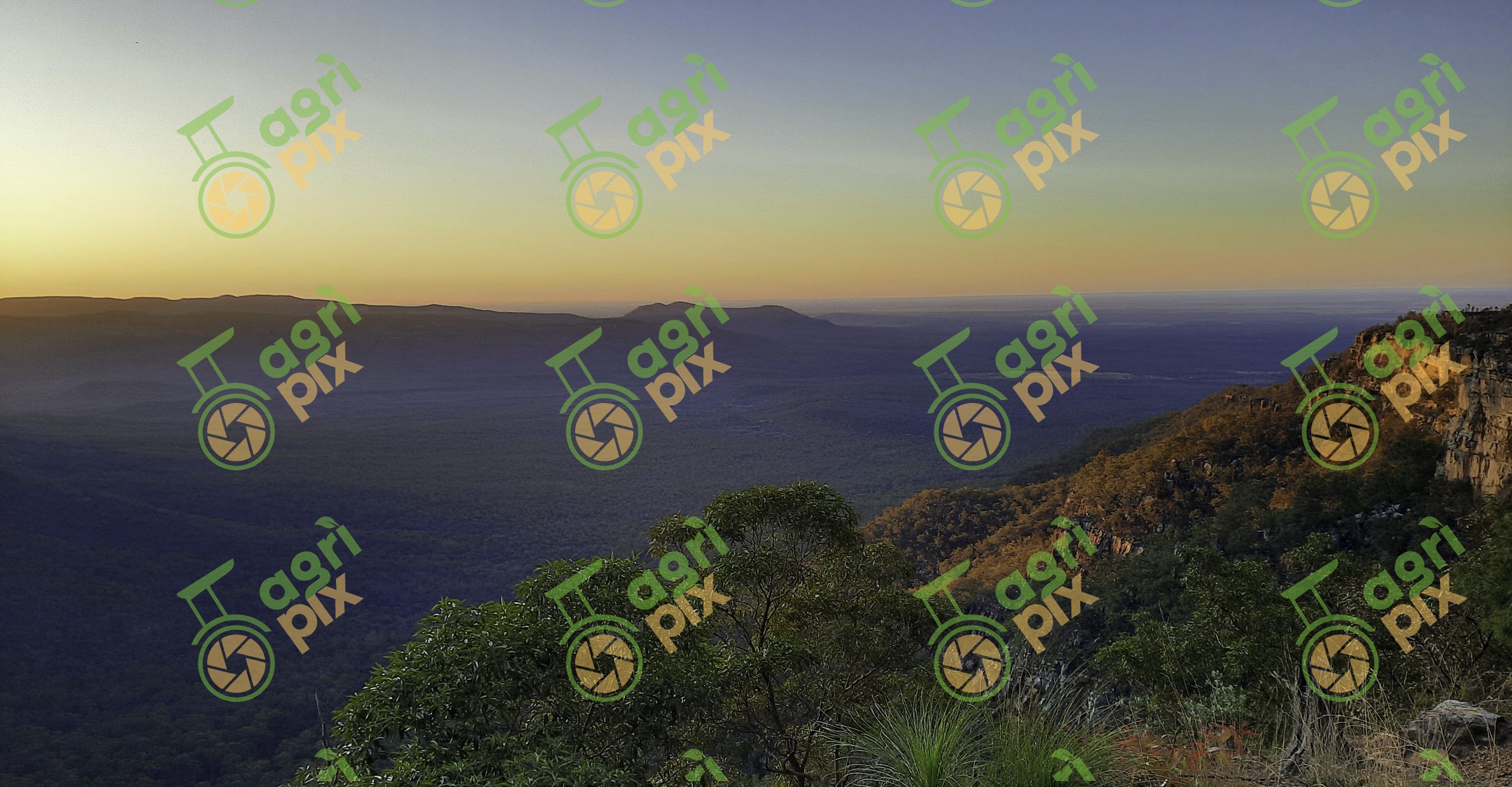 Sunset over Blackdown Tableland National Park, Central Queensland
