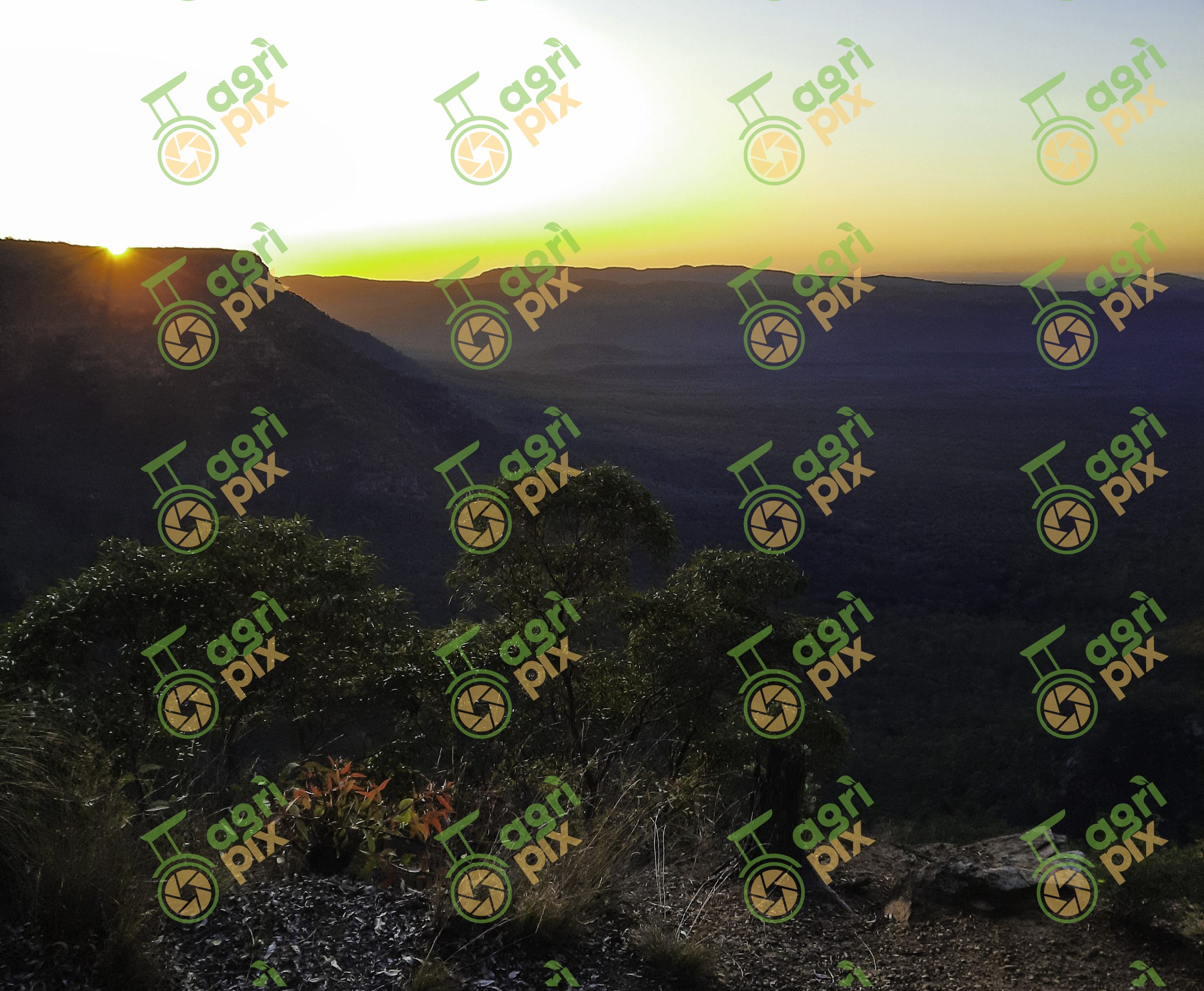 Sunset from Western Escarpment of Blackdown Tableland, Queensland