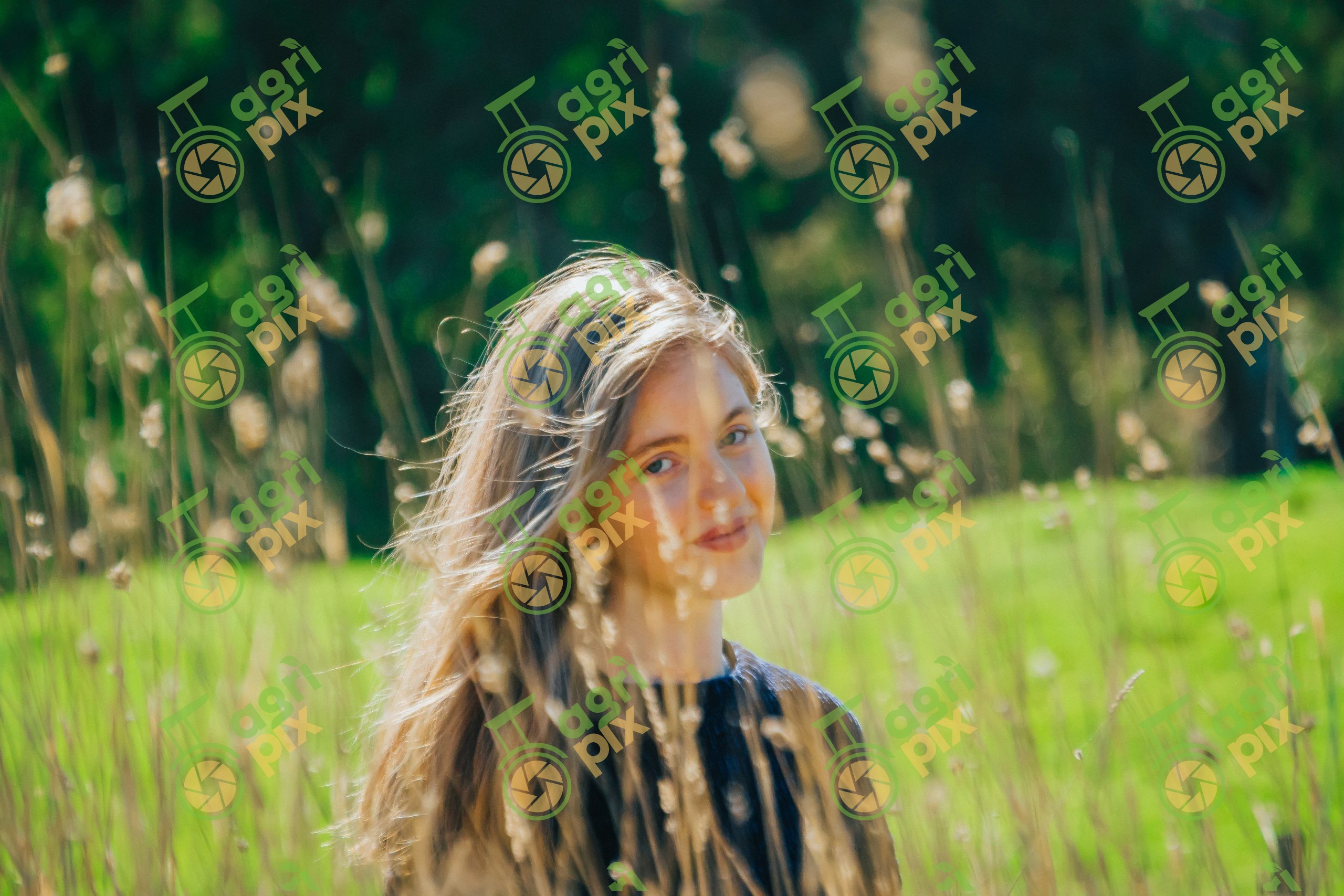 Woman in Long Grass in the Adelaide Hills, South Australia
